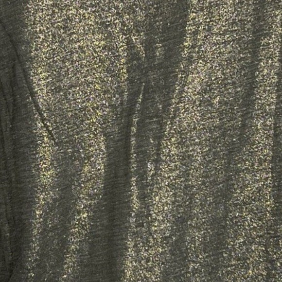 Loft Shirt Womens Small Gray Gold Shimmer Open Twist Sleeve Casual Versatile - Picture 6 of 9
